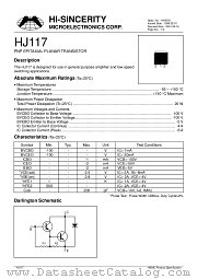 HJ117 datasheet pdf Hi-Sincerity Microelectronics