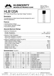 HLB120A datasheet pdf Hi-Sincerity Microelectronics