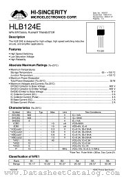 HLB124E datasheet pdf Hi-Sincerity Microelectronics