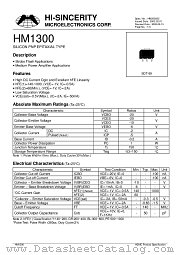 HM1300 datasheet pdf Hi-Sincerity Microelectronics
