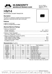 HM14 datasheet pdf Hi-Sincerity Microelectronics