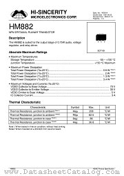 HM882 datasheet pdf Hi-Sincerity Microelectronics