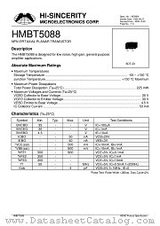 HMBT5088 datasheet pdf Hi-Sincerity Microelectronics