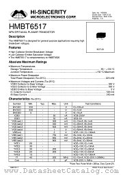 HMBT6517 datasheet pdf Hi-Sincerity Microelectronics