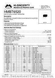 HMBT6520 datasheet pdf Hi-Sincerity Microelectronics