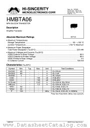 HMBTA06 datasheet pdf Hi-Sincerity Microelectronics