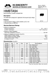HMBTA94 datasheet pdf Hi-Sincerity Microelectronics