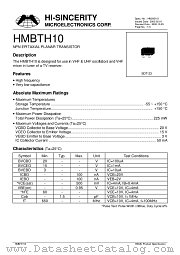 HMBTH10 datasheet pdf Hi-Sincerity Microelectronics