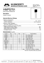 HMPS751 datasheet pdf Hi-Sincerity Microelectronics