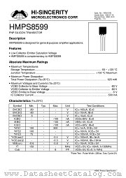 HMPS8599 datasheet pdf Hi-Sincerity Microelectronics