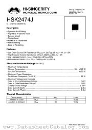 HSK2474J datasheet pdf Hi-Sincerity Microelectronics