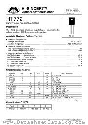 HT772 datasheet pdf Hi-Sincerity Microelectronics