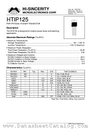 HTIP125 datasheet pdf Hi-Sincerity Microelectronics