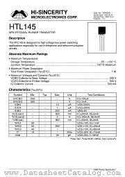 HTL145 datasheet pdf Hi-Sincerity Microelectronics