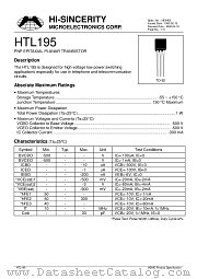 HTL195 datasheet pdf Hi-Sincerity Microelectronics