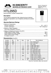 HTL295D datasheet pdf Hi-Sincerity Microelectronics