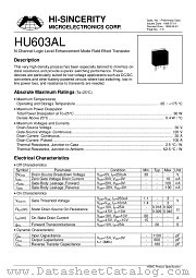 HU603AL datasheet pdf Hi-Sincerity Microelectronics