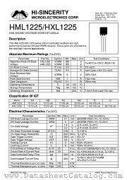 HXL1225 datasheet pdf Hi-Sincerity Microelectronics