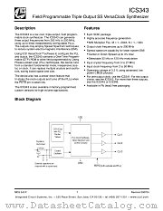 ICS343 datasheet pdf Integrated Circuit Solution Inc