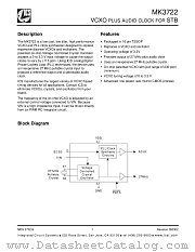 MK3722G datasheet pdf Integrated Circuit Solution Inc