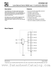 ICS552G-02 datasheet pdf Integrated Circuit Systems
