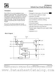 ICS580-01 datasheet pdf Integrated Circuit Systems
