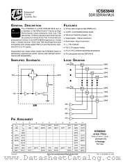 ICS83840 datasheet pdf Integrated Circuit Systems