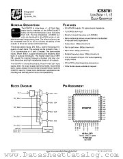 ICS8701 datasheet pdf Integrated Circuit Systems