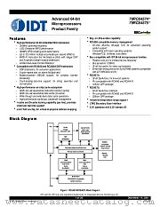 IDT79RC64575 datasheet pdf IDT