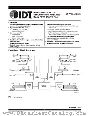 IDT709169 datasheet pdf IDT