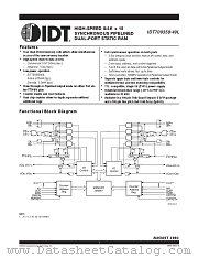 IDT709359 datasheet pdf IDT