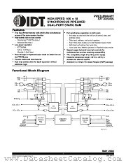 IDT709369 datasheet pdf IDT