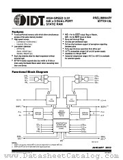 IDT70V18 datasheet pdf IDT