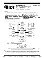 IDT70V7278 datasheet pdf IDT