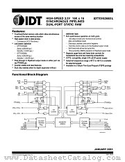 IDT70V9269 datasheet pdf IDT