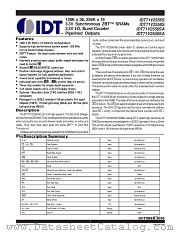 IDT71V2558 datasheet pdf IDT