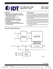 IDT71V424 datasheet pdf IDT