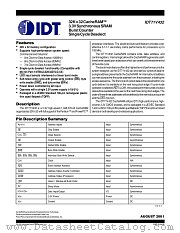 IDT71V432 datasheet pdf IDT