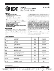 IDT71V433 datasheet pdf IDT