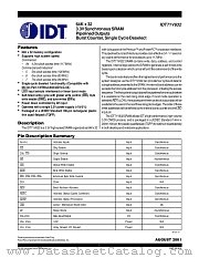 IDT71V632 datasheet pdf IDT