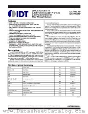 IDT71V65902 datasheet pdf IDT
