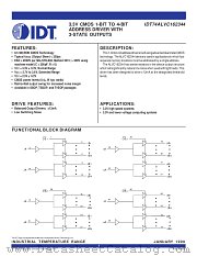 IDT74ALVC162344 datasheet pdf IDT