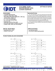 IDT74ALVC16244A datasheet pdf IDT