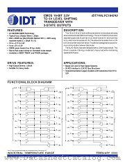 IDT74ALVC164245 datasheet pdf IDT