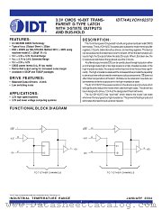 IDT74ALVCH162373 datasheet pdf IDT