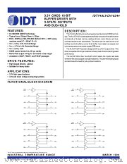 IDT74ALVCH16244 datasheet pdf IDT