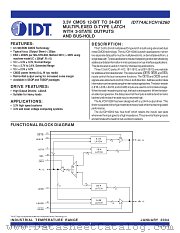 IDT74ALVCH16260 datasheet pdf IDT