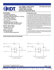 IDT74ALVCH16374 datasheet pdf IDT