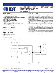 IDT74ALVCH16832 datasheet pdf IDT