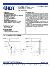 IDT74ALVCH16952 datasheet pdf IDT